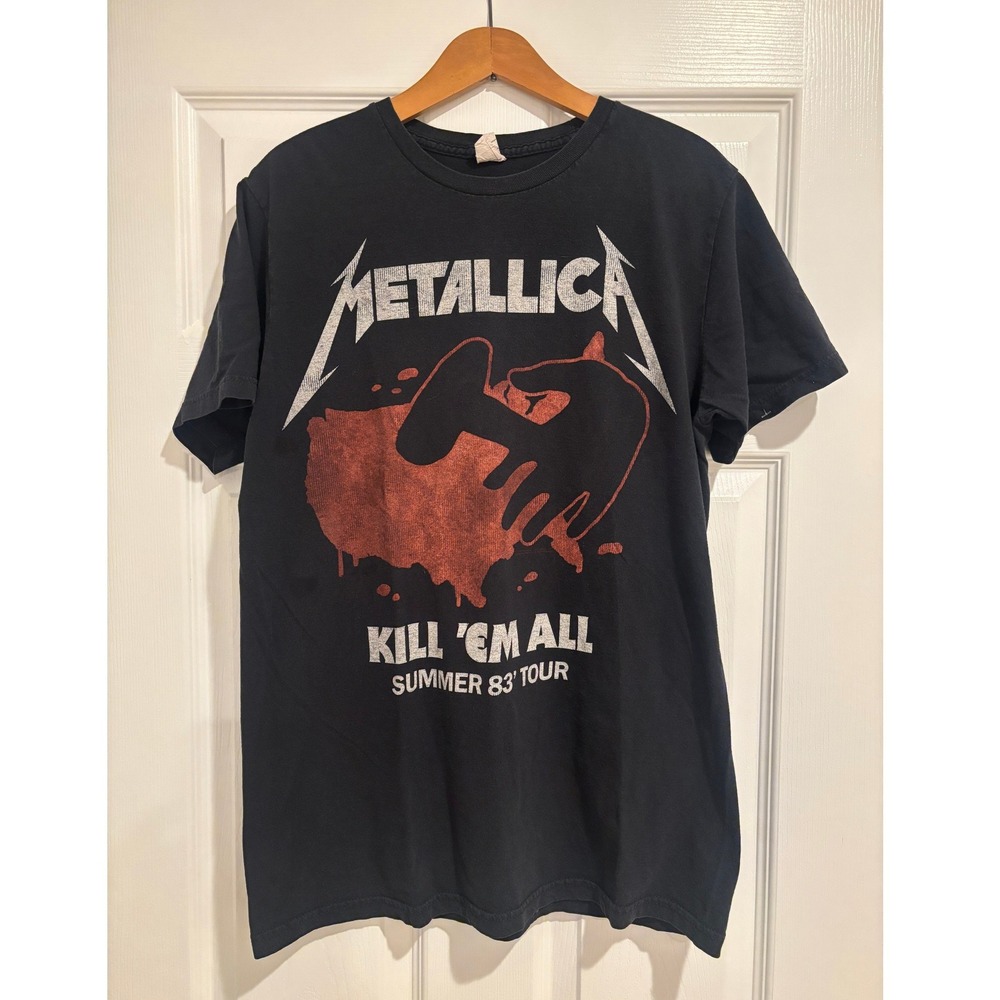 Metallica Kill 'Em All Summer '83 Tour Tee Y2K Bay Island Reprint Size Large